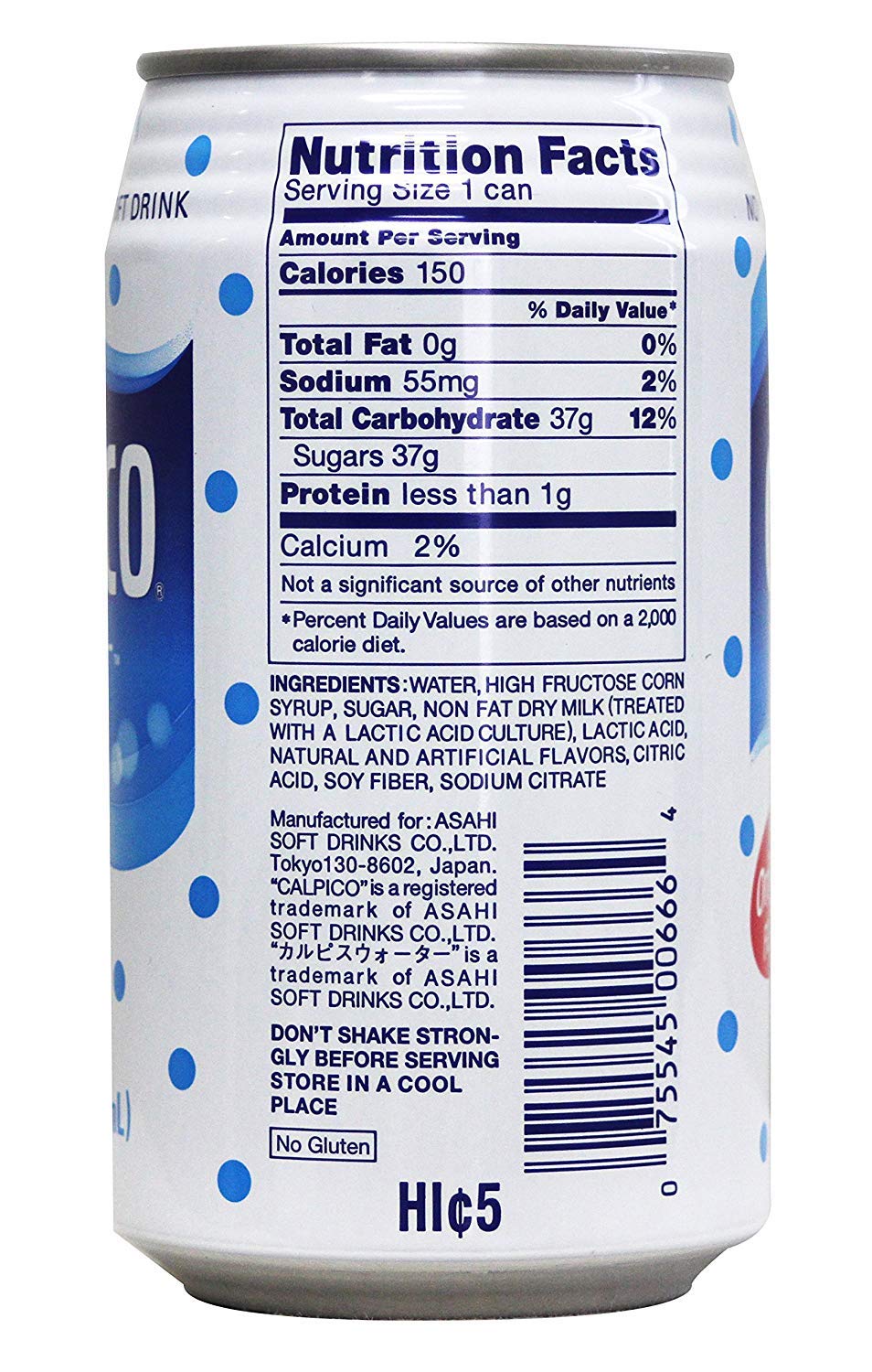 Calpico Original Soft Drink in Can (6 Pack)