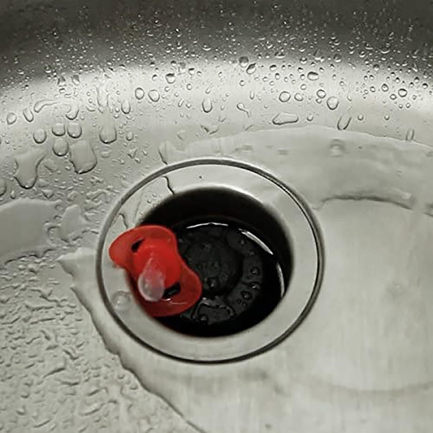 DANCO Disposal Genie Garbage Disposal Strainer | Kitchen Sink Drain Splash Guard | Food Scraper | Black (10051)