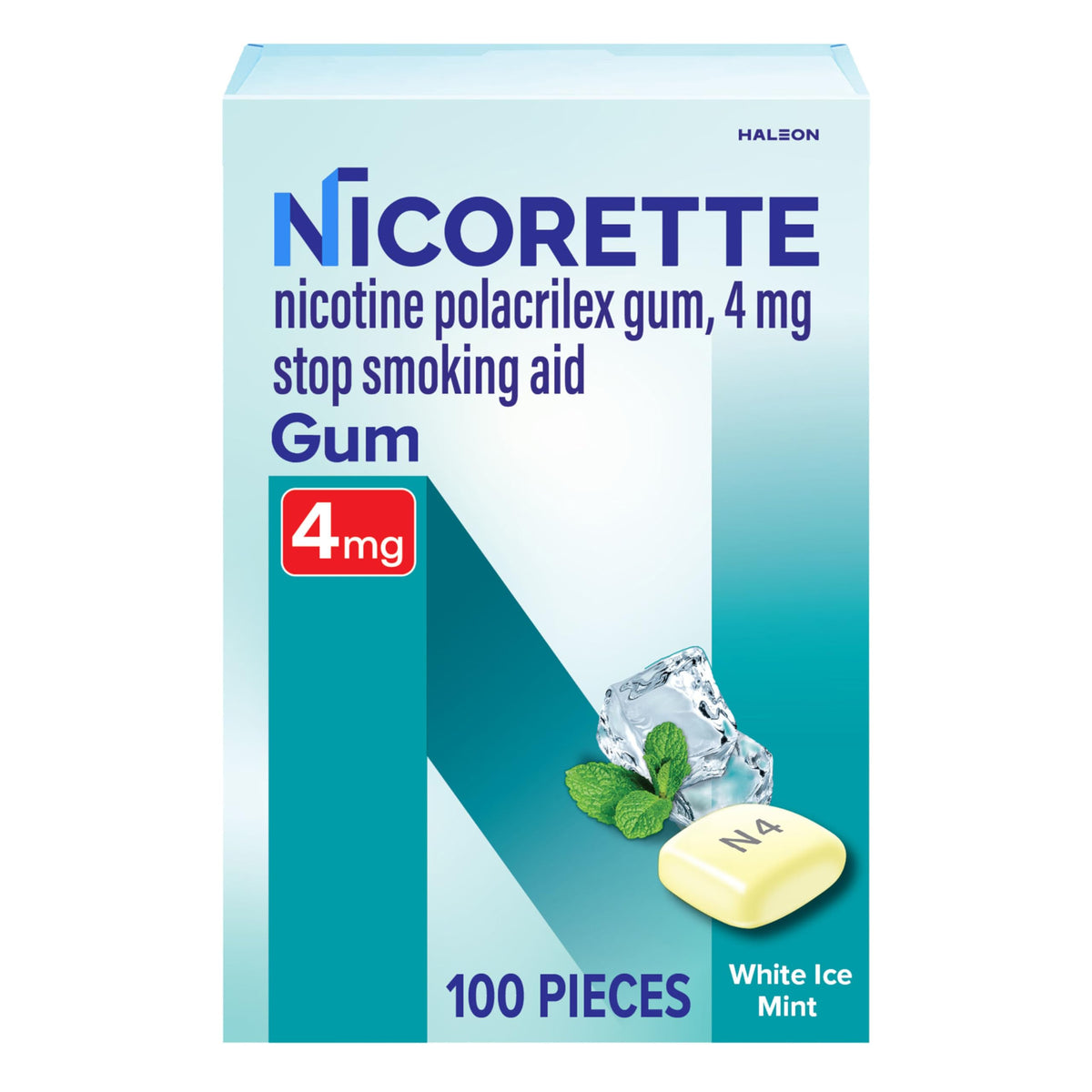 Nicorette Gum 4mg 100 ct Wht Ice product image 1