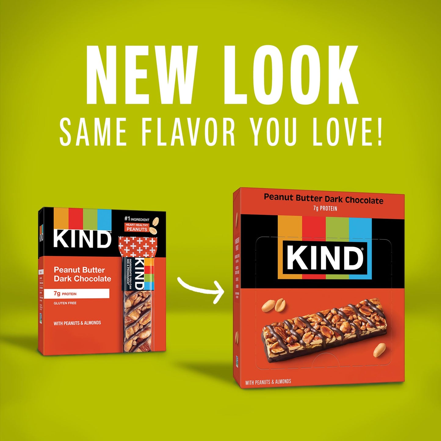 KIND Nut Bars, Peanut Butter Dark Chocolate, Healthy Snacks, Gluten Free, 8g Protein, 24 Count