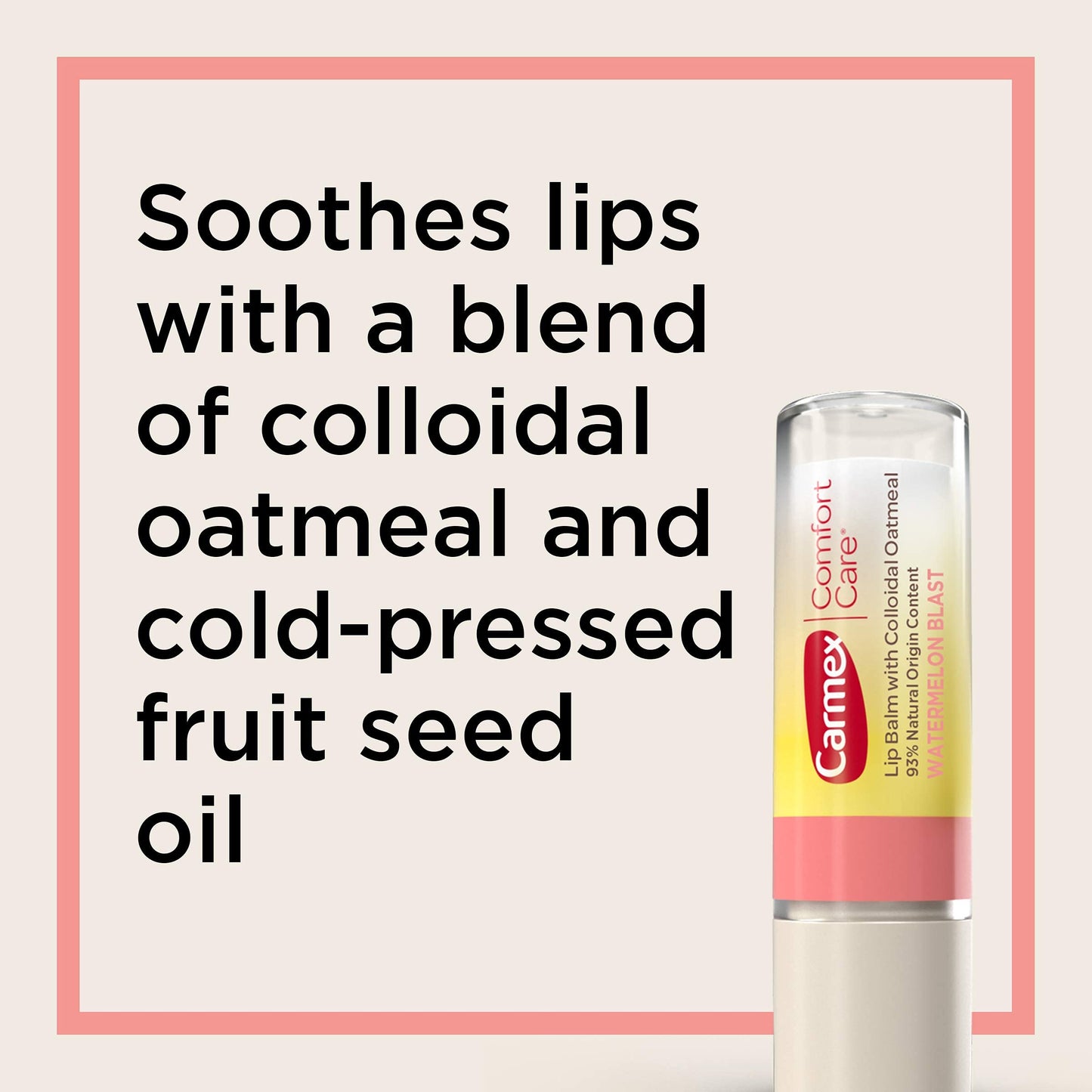 Carmex Comfort Care Lip Balm Stick with Colloidal Oatmeal in Watermelon Blast - 0.15 OZ, 2 Count
