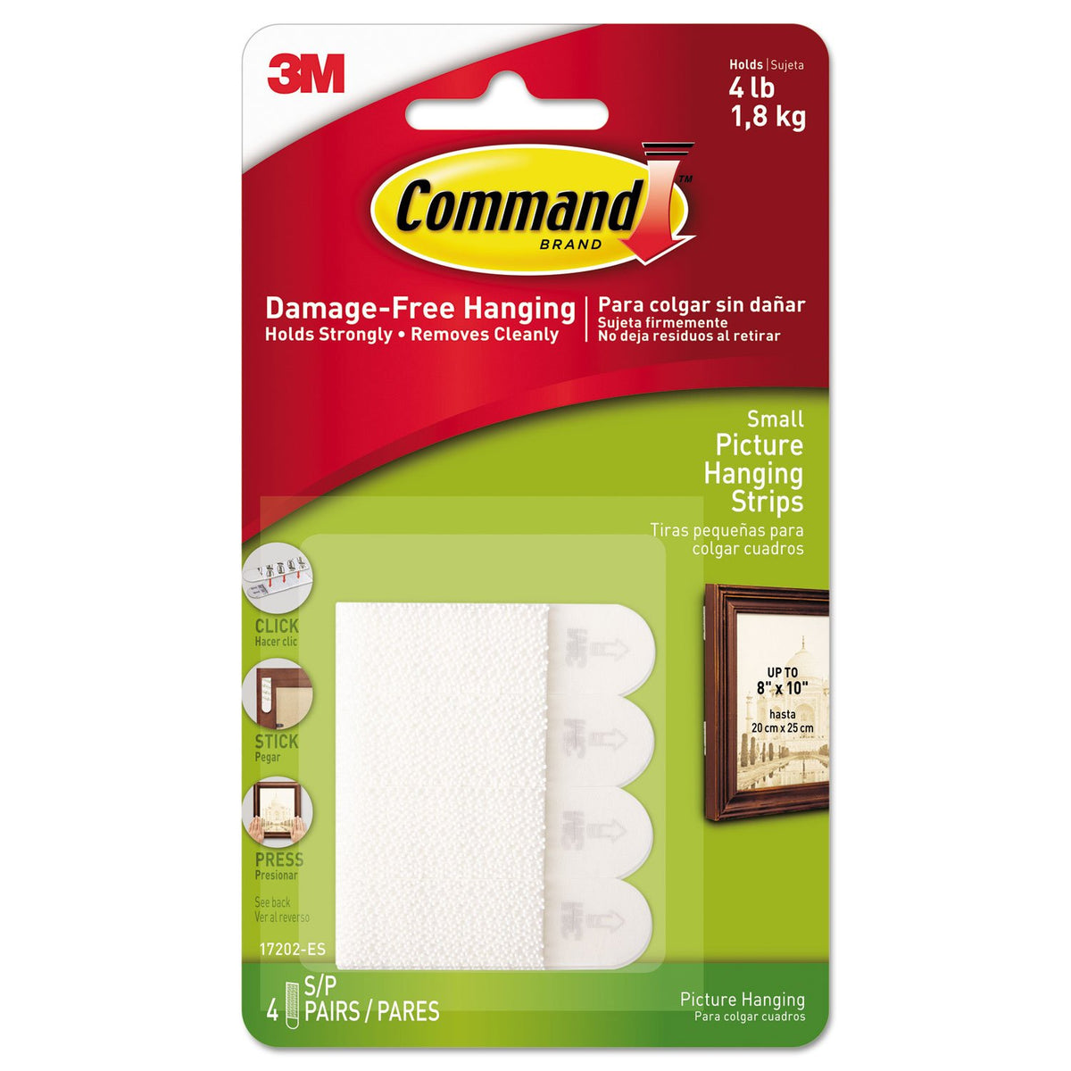 PIC HANG STRIP S WHT PK4