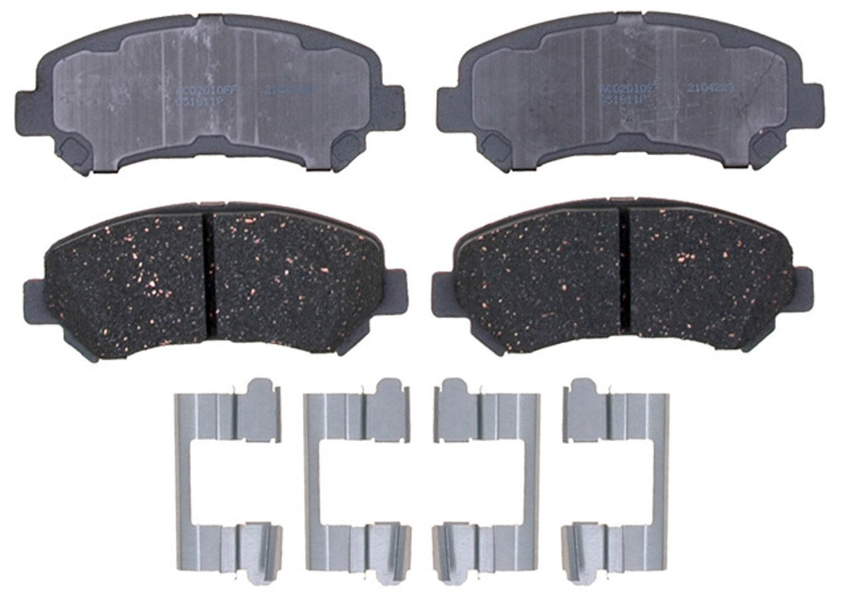ACDelco Silver 14D1338CH Ceramic Front Disc Brake Pad Set with Hardware