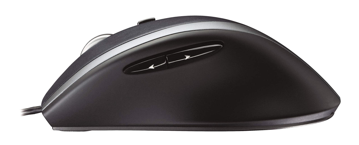 Logitech M500 Corded Mouse – Wired USB Mouse for Computers and Laptops, with Hyper-Fast Scrolling, Dark Gray