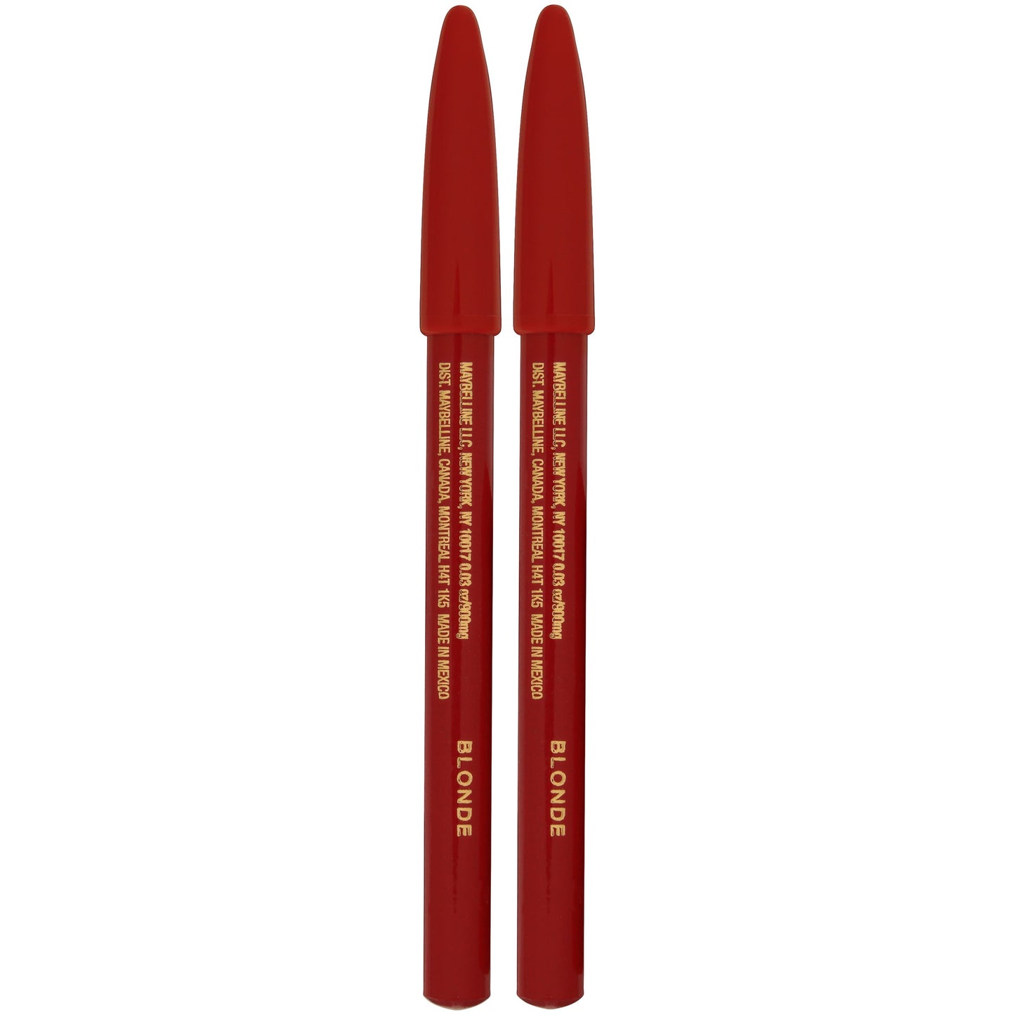 Maybelline New York Makeup Expert Wear Twin Eyebrow Pencils and Eyeliner Pencils, Blonde Shade, 0.06 Ounce, 2 Count (Pack of 1)