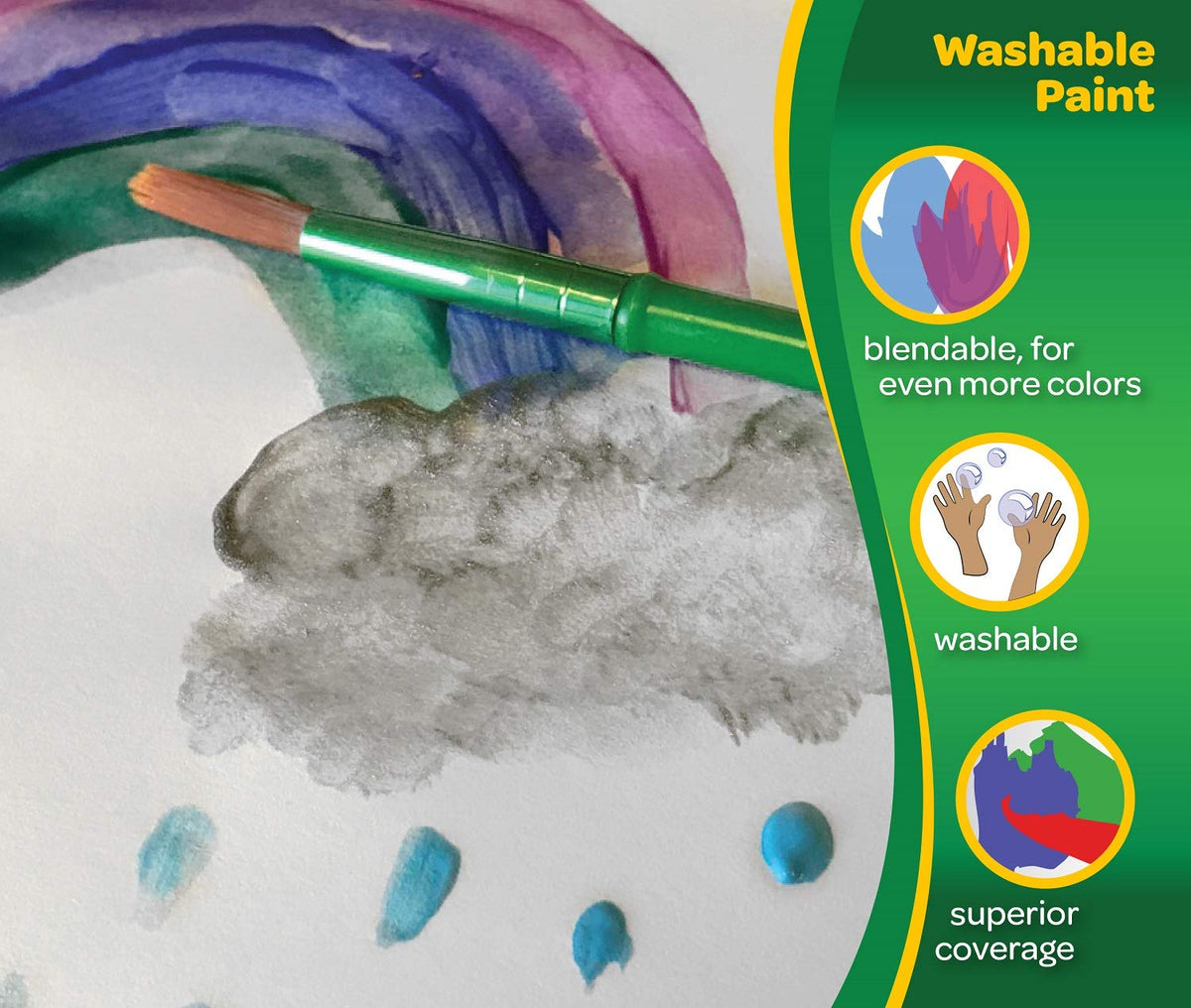 Crayola Washable Paint, White, 16 oz.