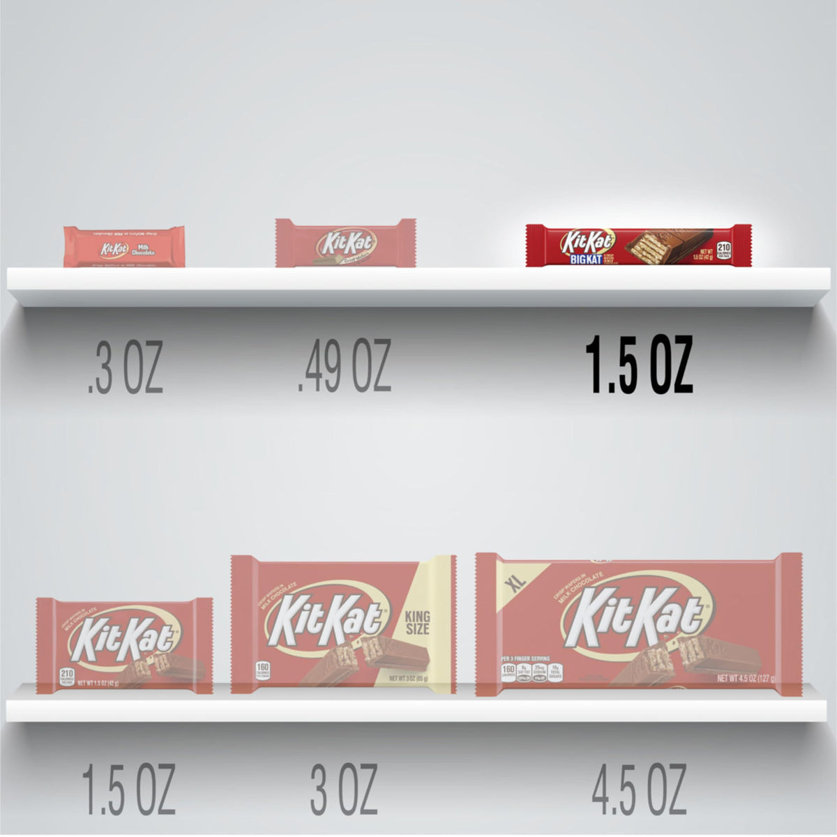 KIT KAT BIG KAT Milk Chocolate Wafer Candy Bars, 1.5 oz (24 Count)