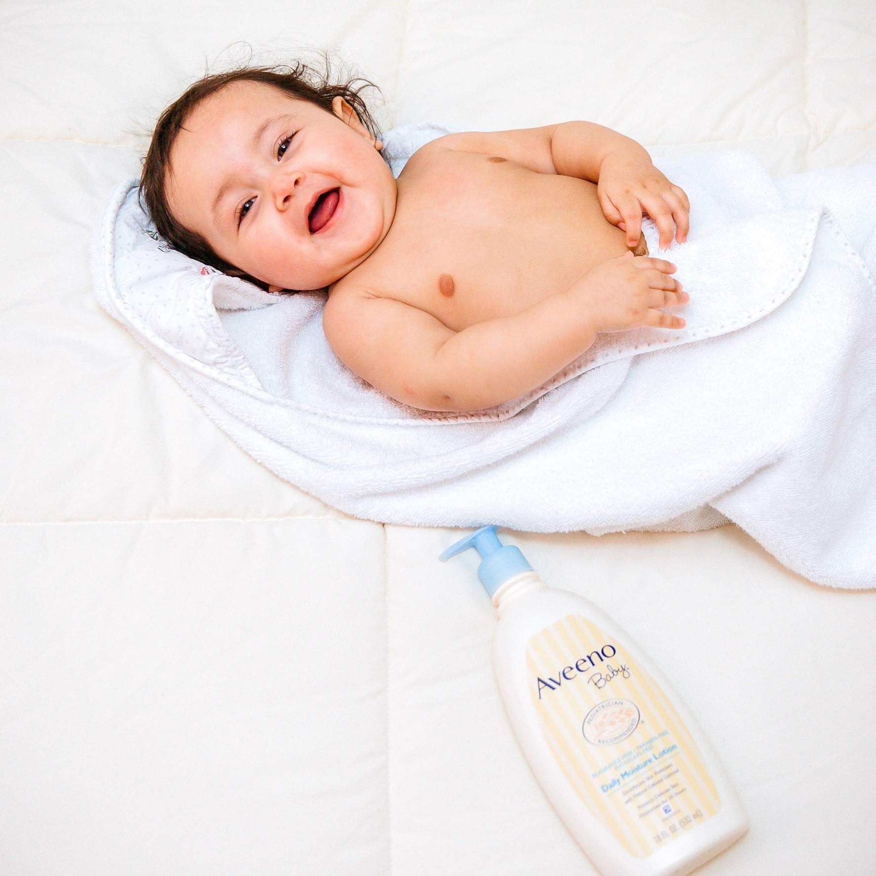 Aveeno Baby Daily Moisture Lotion, Fragrance Free, 12 Ounce