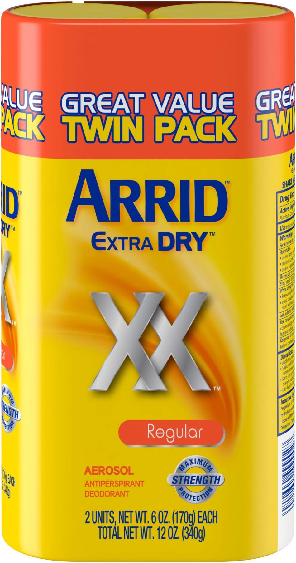 Arrid Twin Reg X-dry 6 oz 4-2pk product image 1