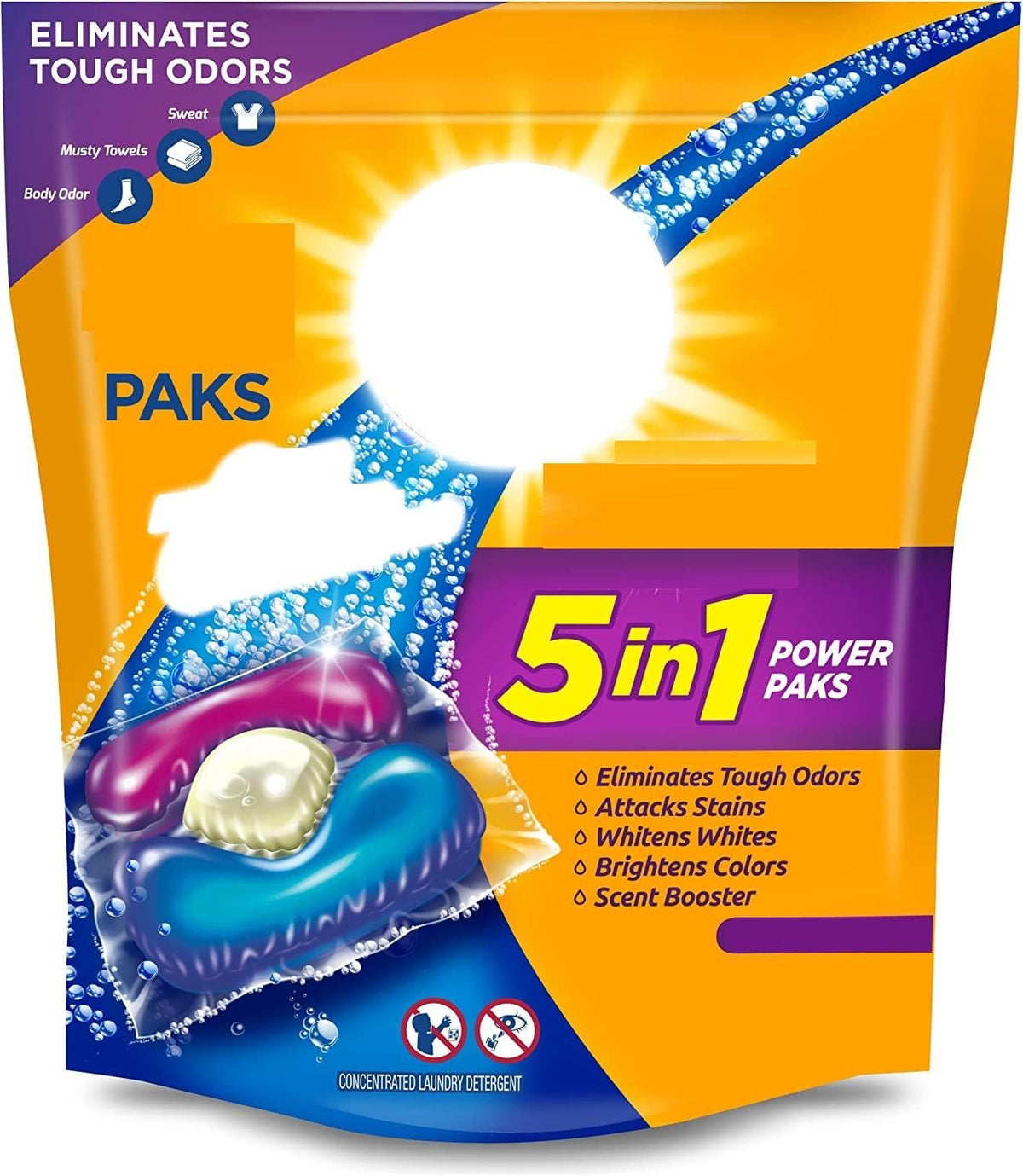 Arm & Hammer Liquid Laundry Detergent Power Paks, High Efficiency - 40 Count