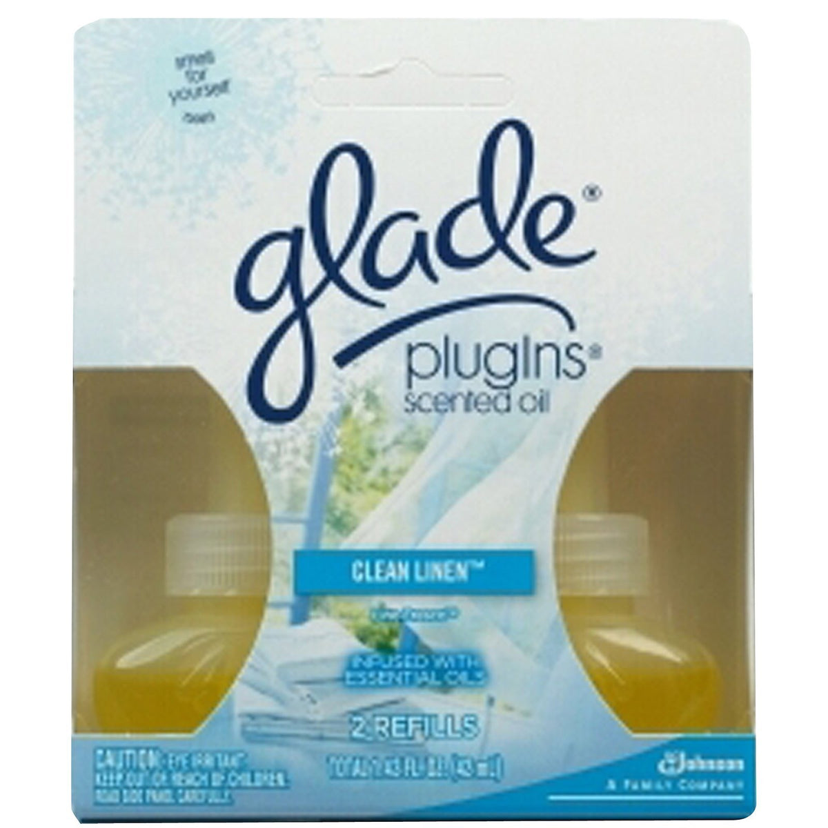Glade Plugins Scented Oil Refill - Clean Linen - 2 ct - 2 pk