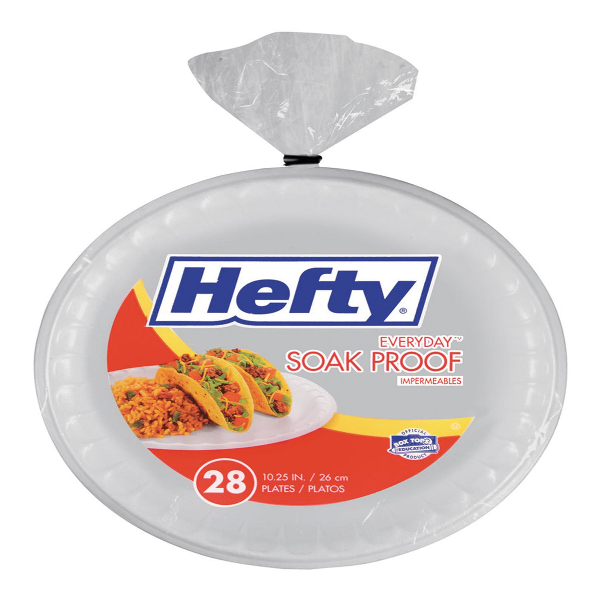 Hefty Large Round Foam Disposable Plates - 10 Packages of 28 Plates (280 Total)