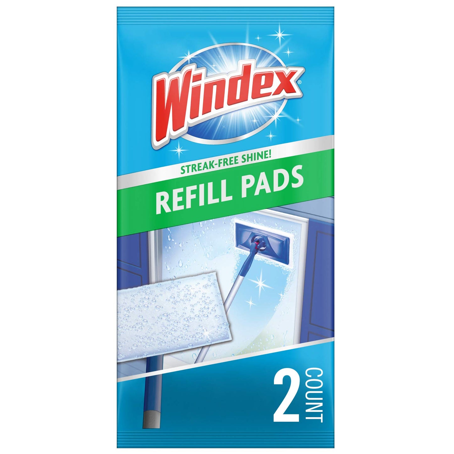 Windex Outdoor All-In-One Glass Cleaning Tool Refill Pads