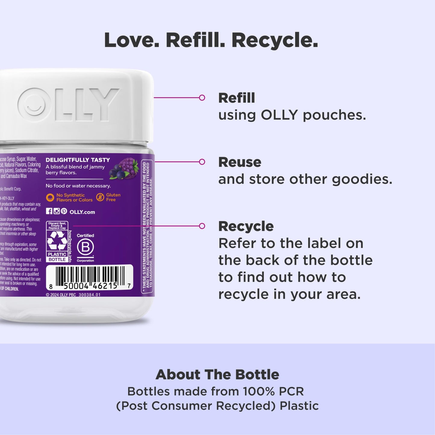 OLLY Sleep Immunity Melatonin Gummy, Vitamin C, Zinc, Echinacea, 3mg Melatonin, Immune and Sleep Support, Berry - 36