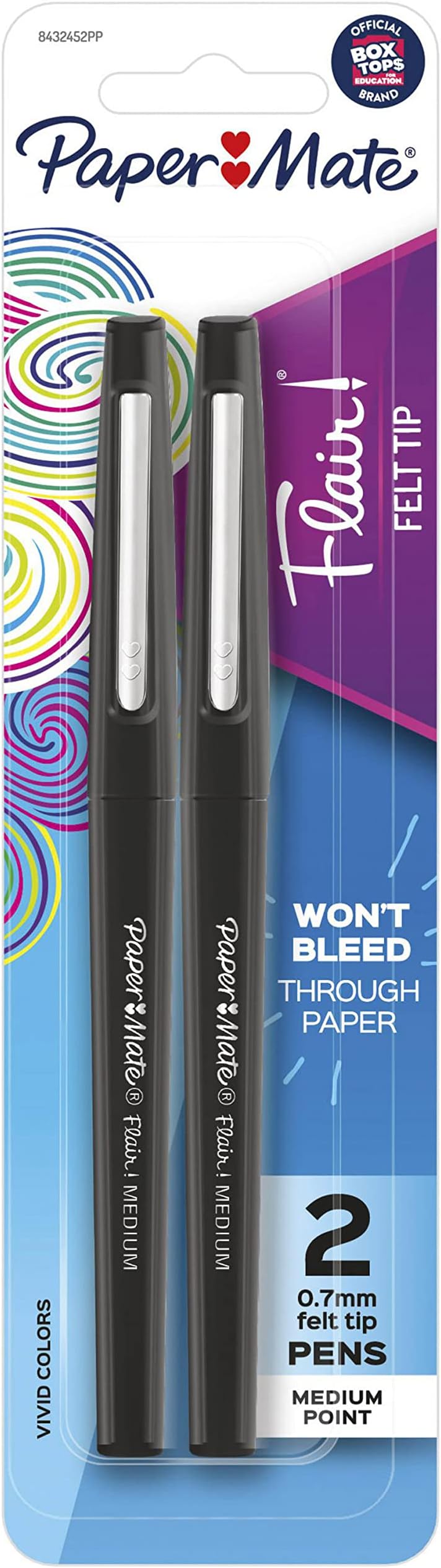 Paper Mate Flr Felt 2 pk Blk Mkr product image 1