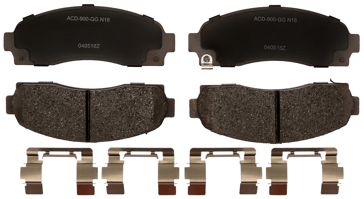 ACDelco Advantage 14D913CH (19286280) Ceramic Front Disc Brake Pad Set with Hardware