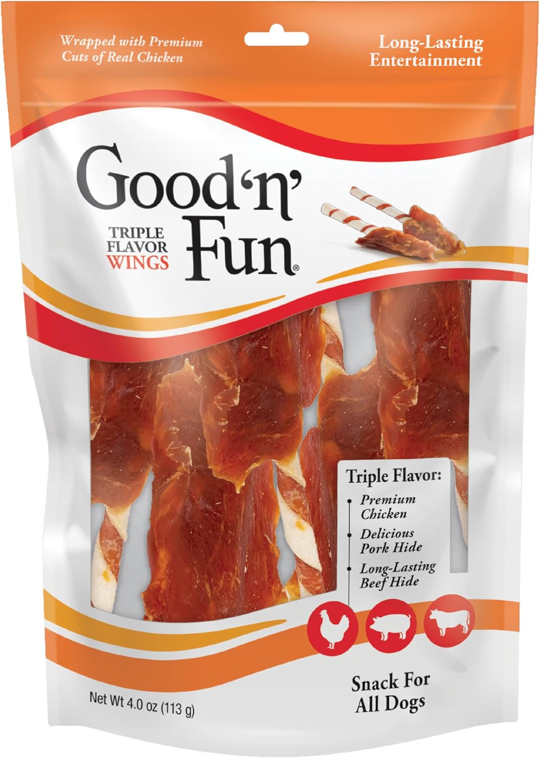 Good & Fun 4 oz Prk/beef CK Wng product image 1