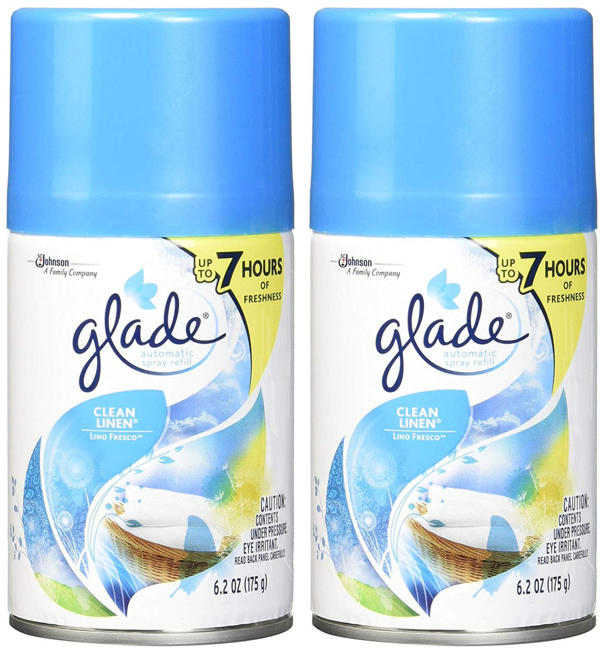Glade Automotic Spray Refill Clean Linen (Pack - 2), Blue