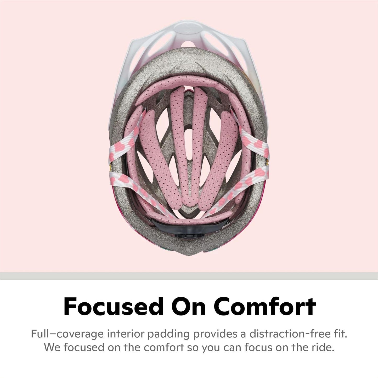 Schwinn Thrasher Kids Bike Helmet, Boys And Girls, Fits 50 - 54cm Circumference, Ages 5-8 Year Olds, Lightweight, Detachable Visor, CPSC Safety Certified, Child, Pink/Hearts