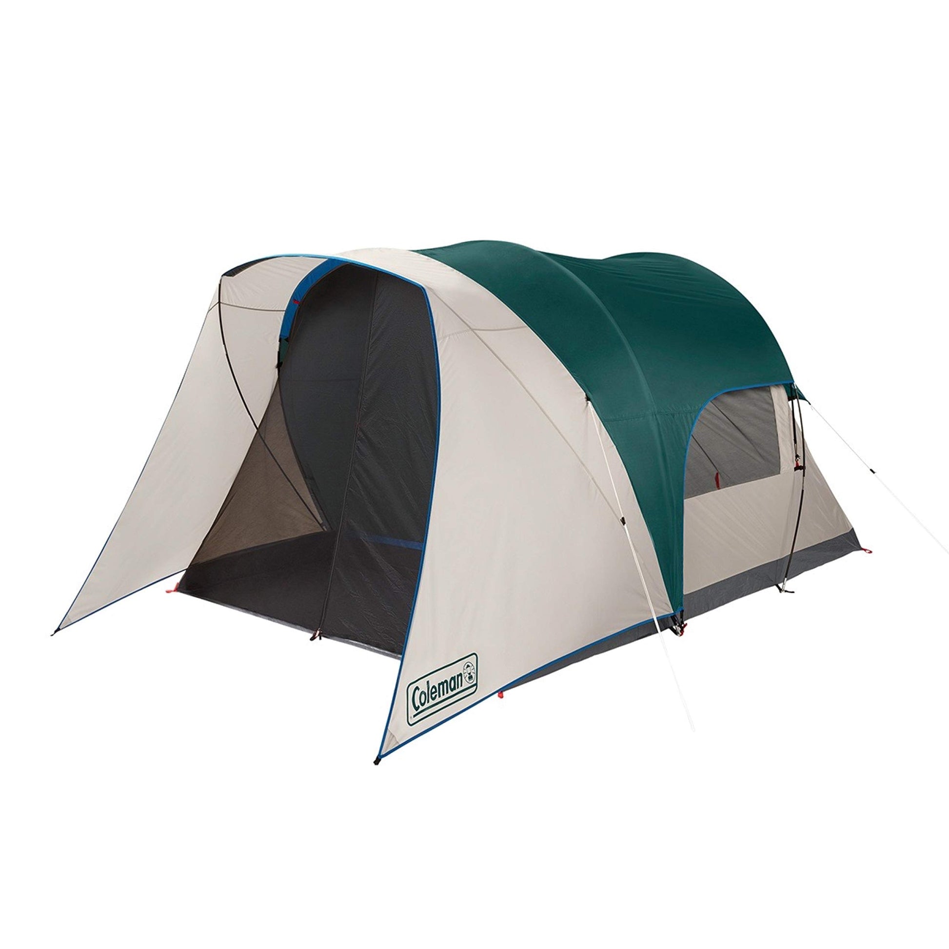 Coleman Cabin Camping Tent with Screened Porch 4/6 Person Weatherproof Tent with Enclosed Screened Porch Option Includes Rainfly Carry Bag Extra Storage and 10 Minute Setup