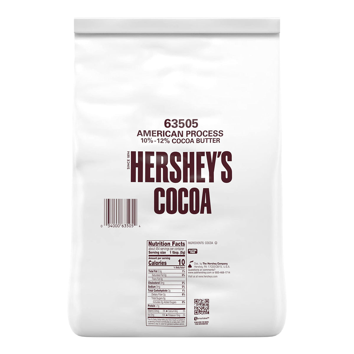 HERSHEY'S Cocoa Powder Bulk Bag, 5 lb