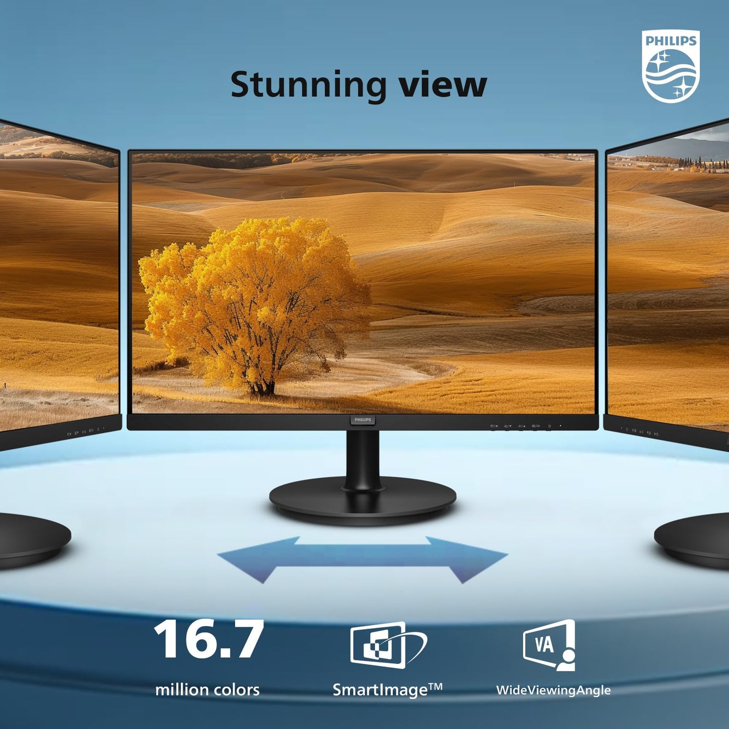PHILIPS 27 inch Framless Full HD (1920 x 1080) 100Hz Monitor, VESA, HDMI x 1, VGA Port x1, Eye Care, 4 Year Advance Replacement Warranty, 271V8LB