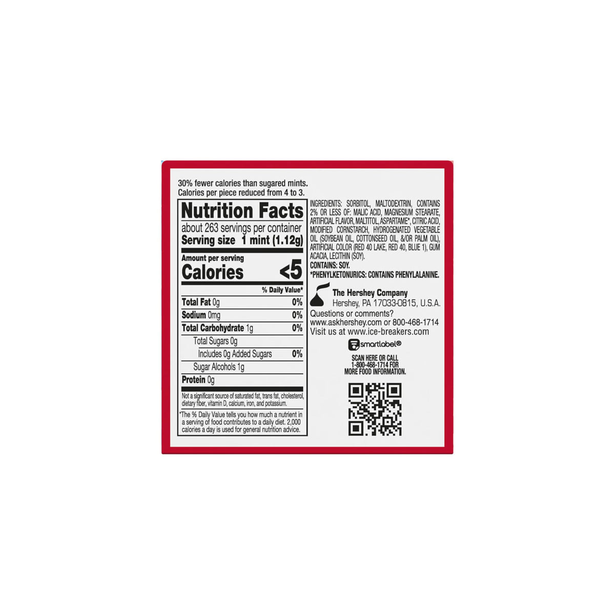 ICE BREAKERS Duo Fruit Plus Cool Strawberry Flavored Sugar Free Mints Pucks, 1.3 oz (8 Count)