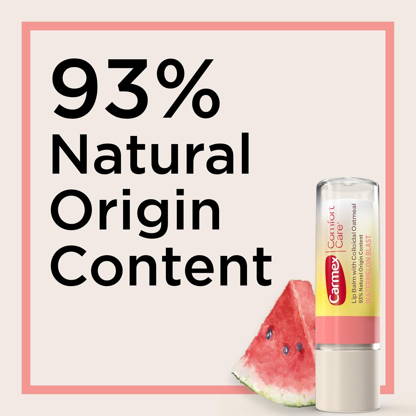 Carmex Comfort Care Lip Balm Stick with Colloidal Oatmeal in Watermelon Blast - 0.15 OZ, 2 Count