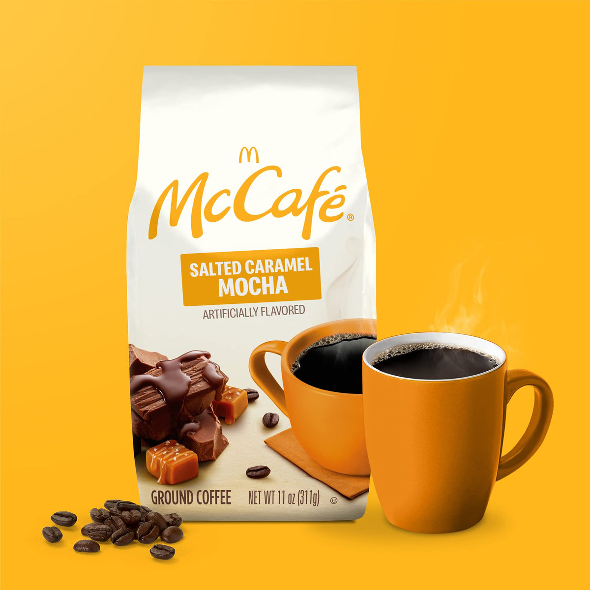 McCafe Salted Caramel Mocha, Ground Coffee, Flavored, 11oz. Bagged