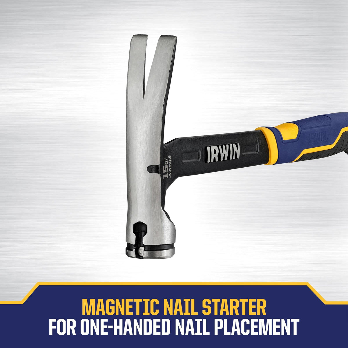 Irwin Tools IRWIN Hammer, Max Strike, 15oz High Velocity Steel Hammer (IWHT51015)