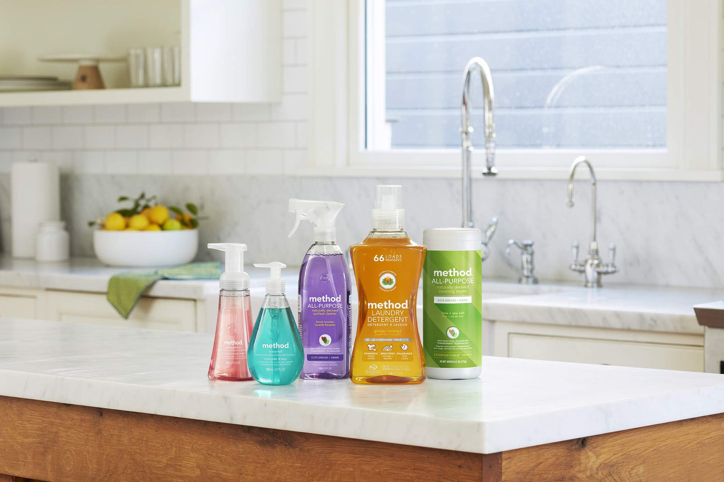Method All-Purpose Cleaner Spray, Ginger Yuzu, Plant-Based and Biodegradable Formula Perfect for Most Counters, Tiles, Stone, and More, 28 oz Spray Bottle, (Pack of 8)