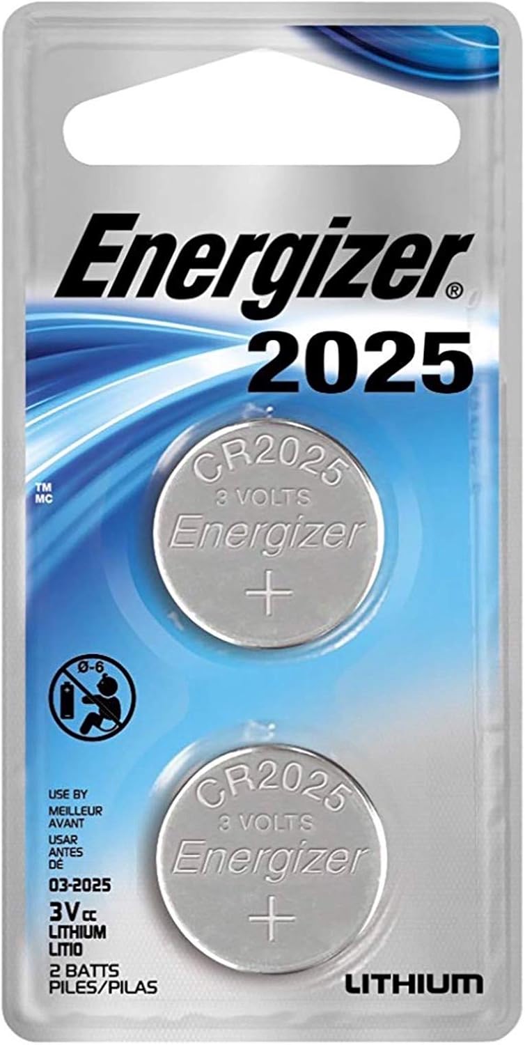 Energizer 2025 3V Lithium Coin Batteries, 2 Pack product image 1