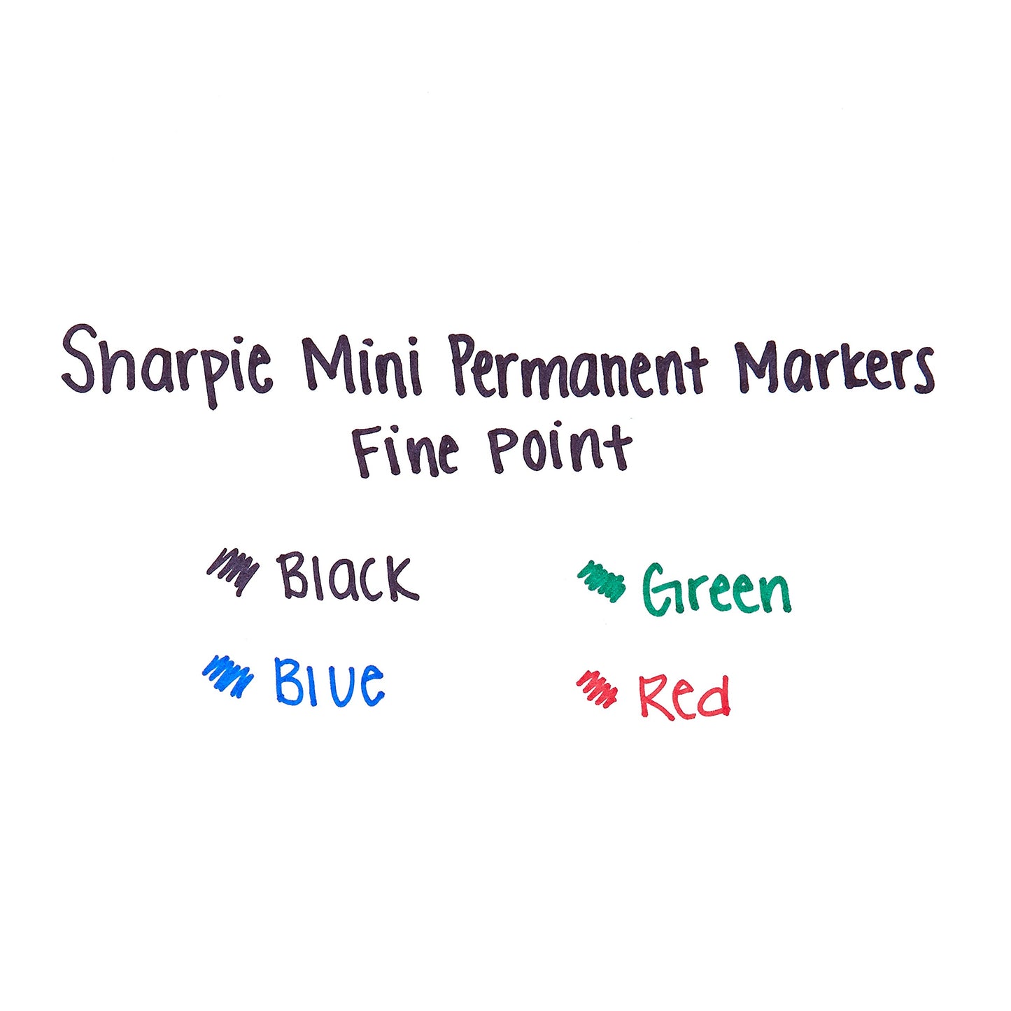 Sharpie Mini Permanent Markers, Fine Point, Assorted Colors, 4 Count