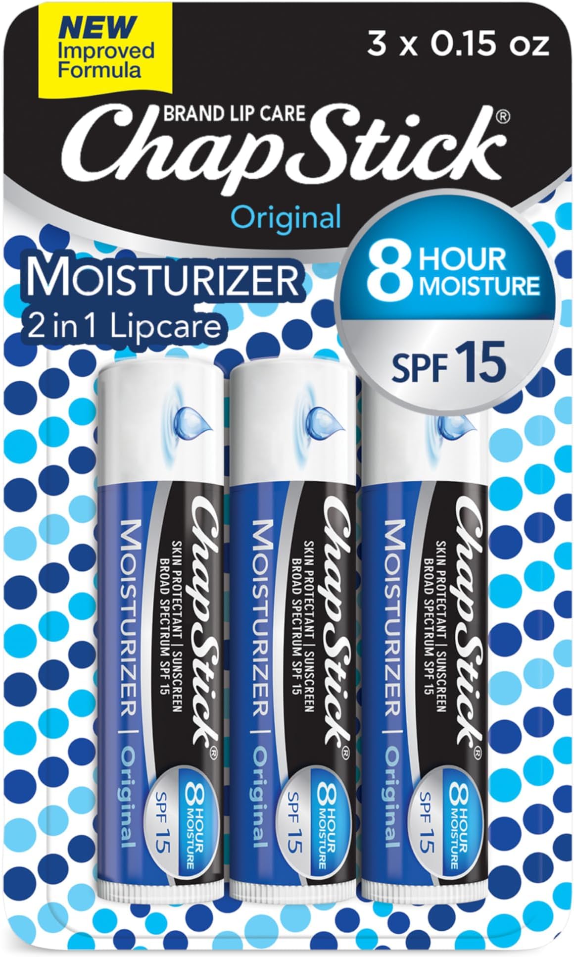 Chapstick Moisturizer Blstr 3pk.15oz product image 1