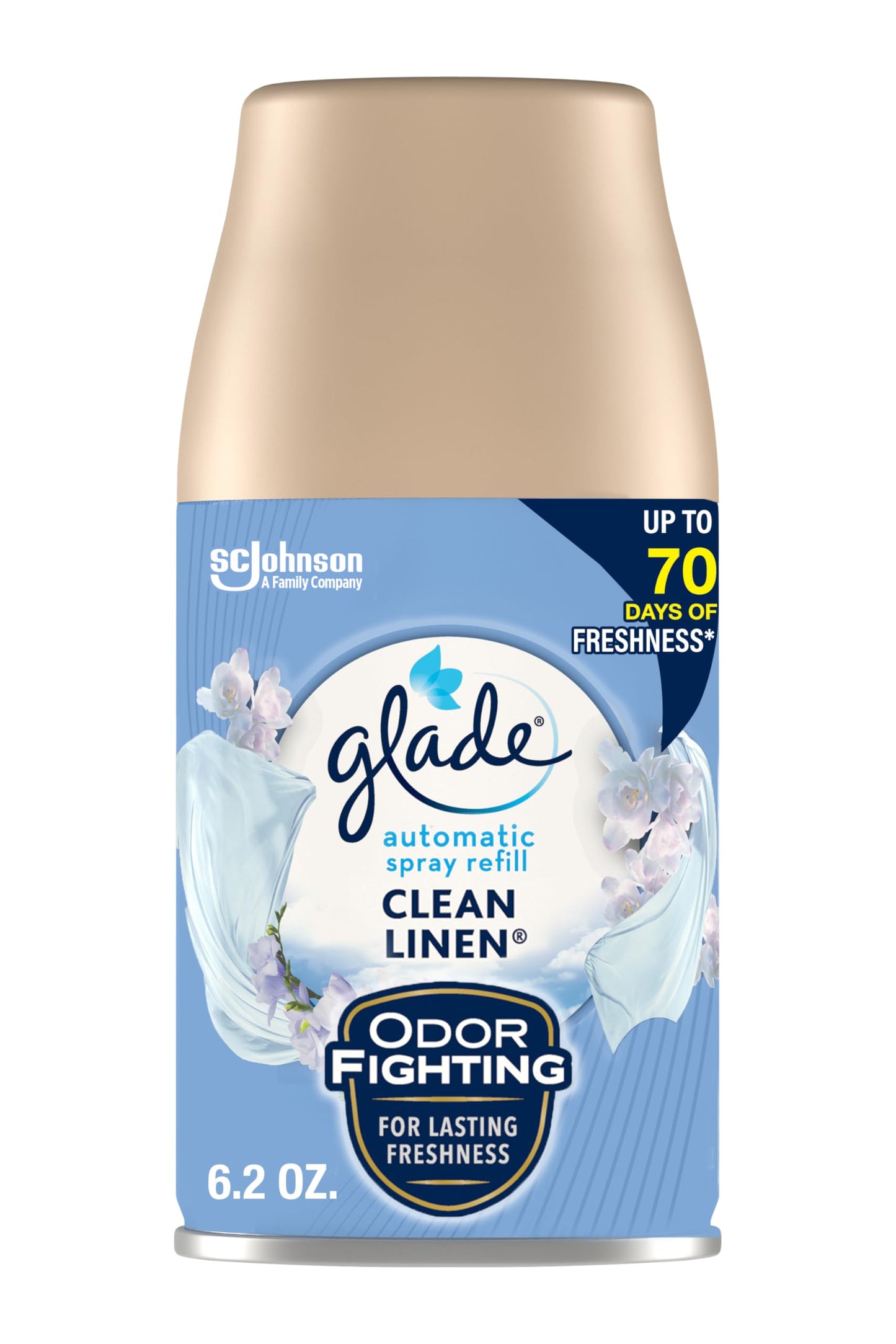 Glade Automatic Spray Refill, Air Freshener for Home and Bathroom, Clean Linen, 6.2 Oz