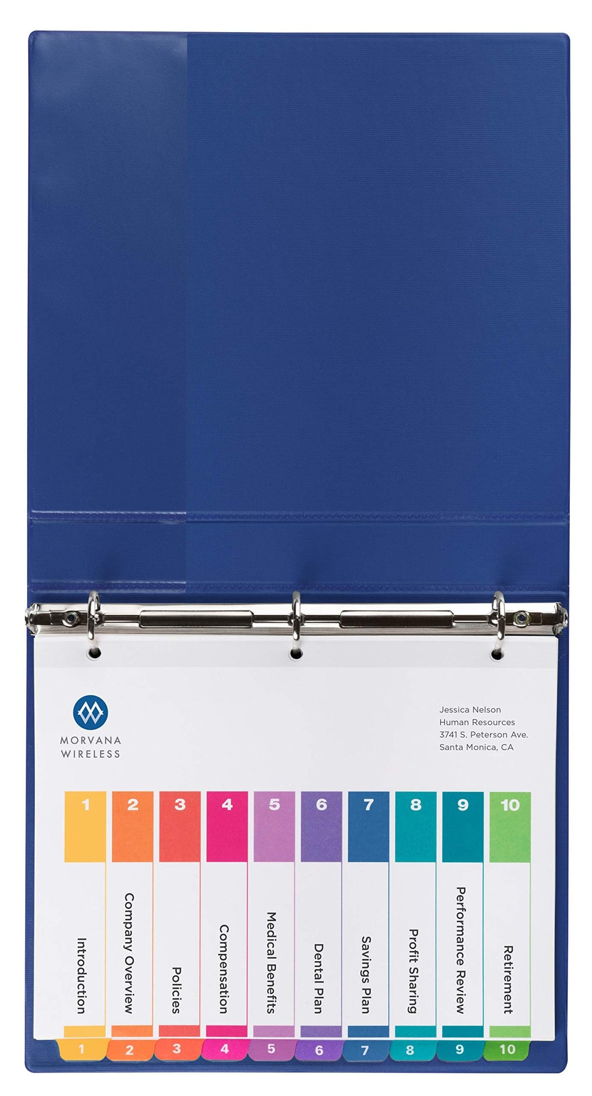 Avery 10 Tab Dividers for 3 Ring Binders, Customizable Table of Contents, Multicolor Tabs, 1 Set (11135)