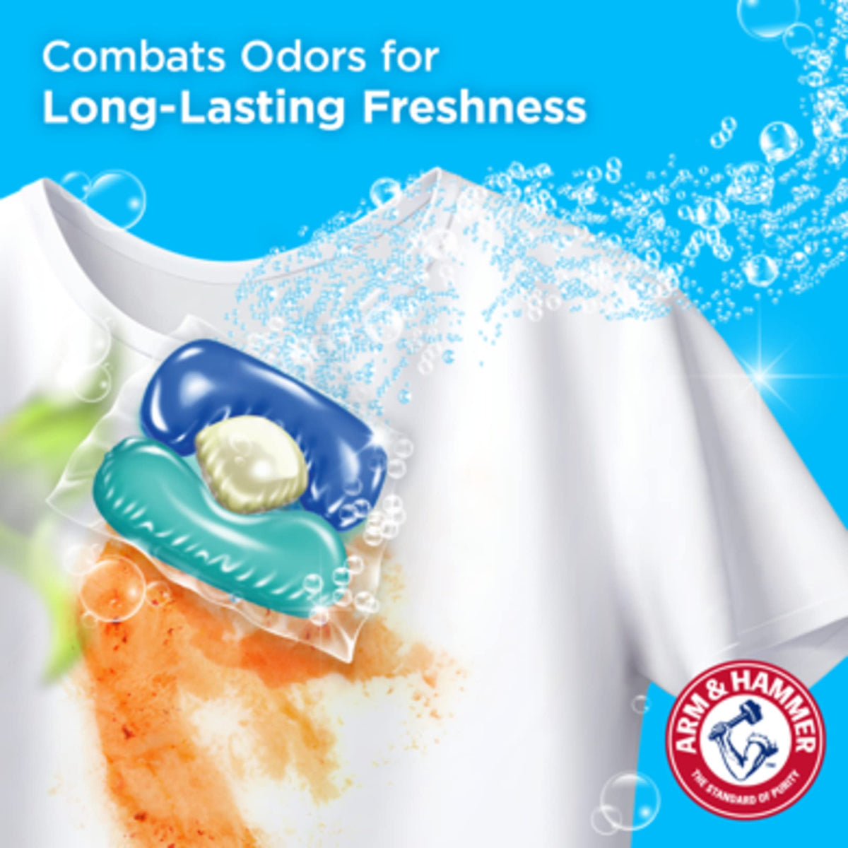 Arm & Hammer Clean Burst 5-In-1 Laundry Detergent Power Paks, 42 Count x 4 Pack