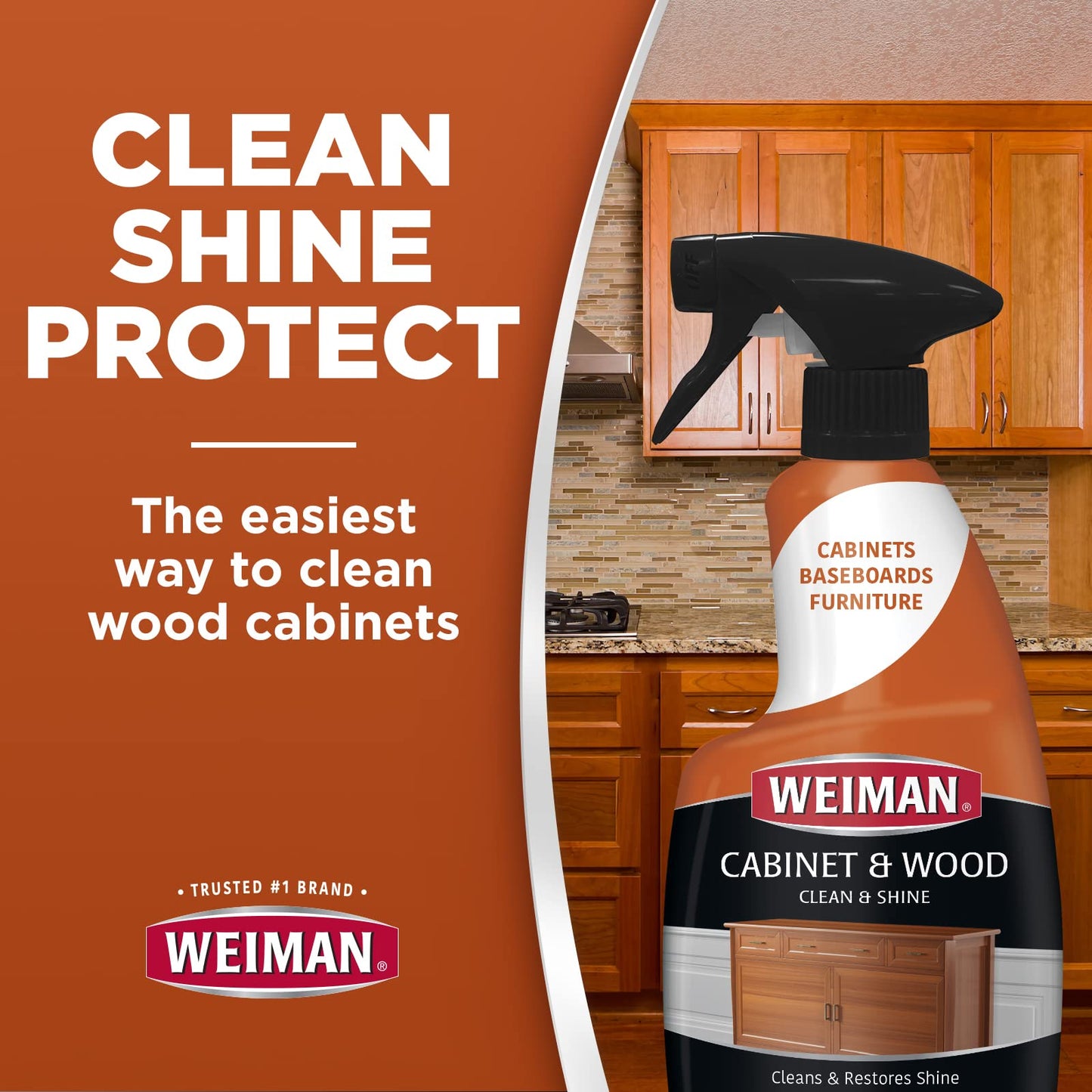 Weiman Wood Cleaner and Furniture Polish Spray - 16 Fluid Ounce