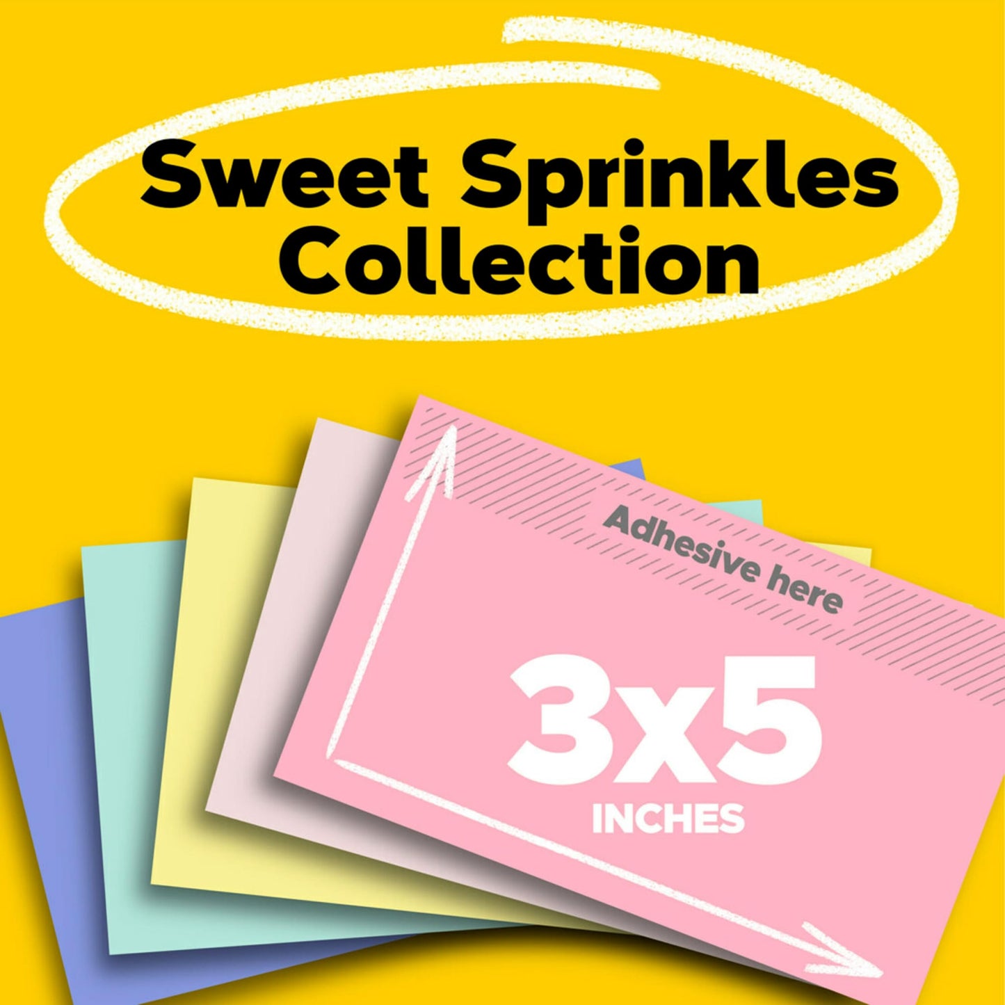 Post-it Greener Notes 3x5 in 5 Pads America's #1 Favorite Sticky Notes Helsinki Collection Pastel Colors (Pink Blue Mint Yellow) Clean Removal 100% Recycled Material (655-RP-A)