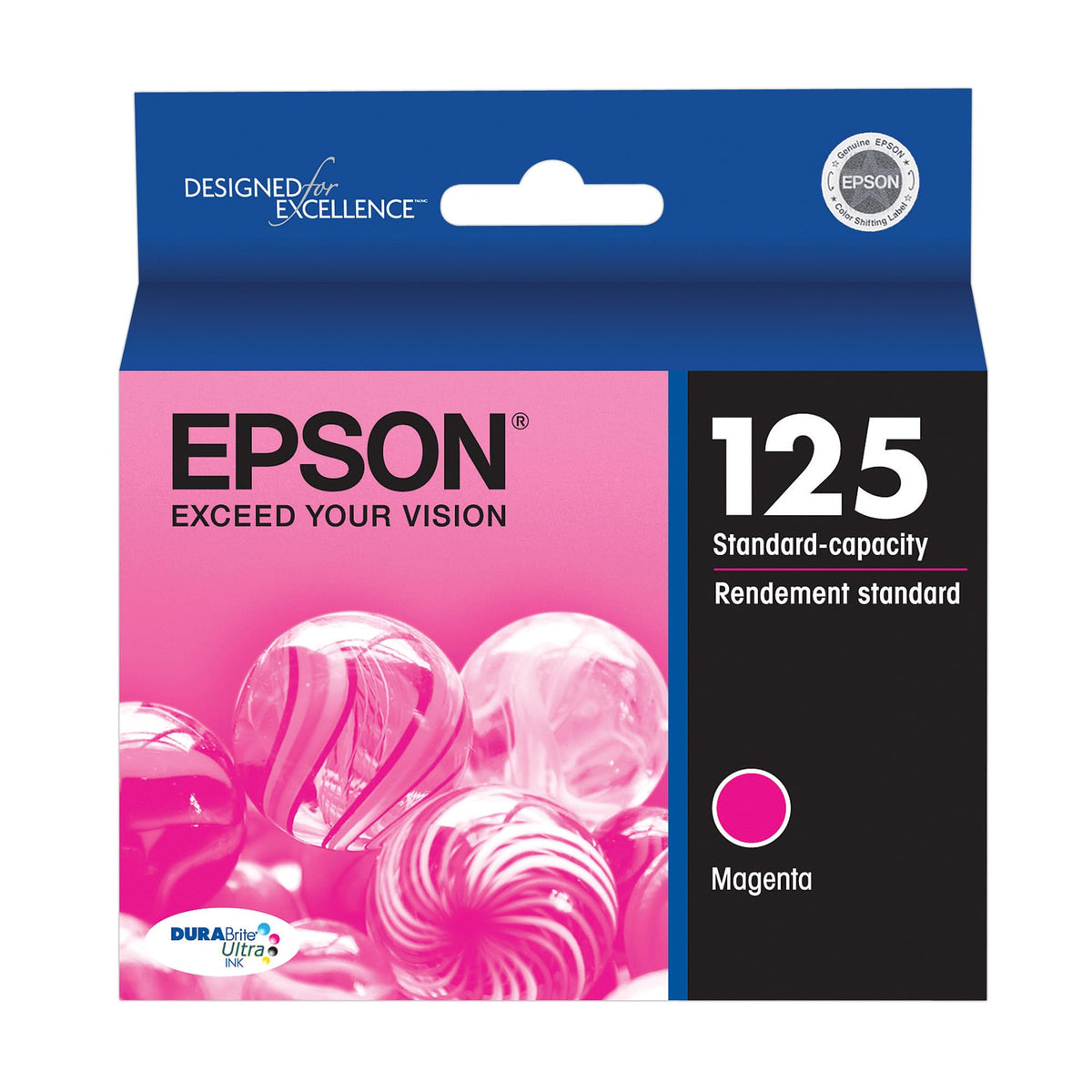 EPSON 125 DURABrite Ultra Ink Standard Capacity Magenta Cartridge (T125320-S) Works with Stylus NX-125, NX-127, NX-130, NX-230, NX-420, NX-530, NX-625, WorkForce WF-320, WF-323, WF-325, WF-520