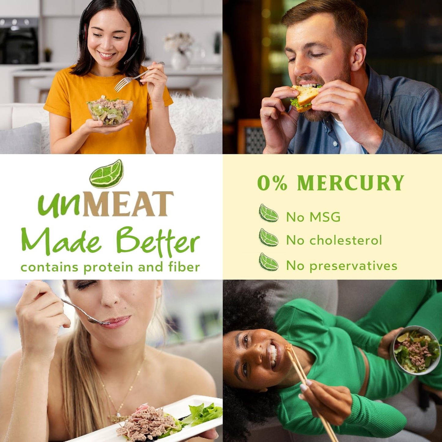 unMEAT Plant Based Tuna Style Flakes | Easy to Prepare Vegan Canned Tuna | Hot & Spicy, 12 pack