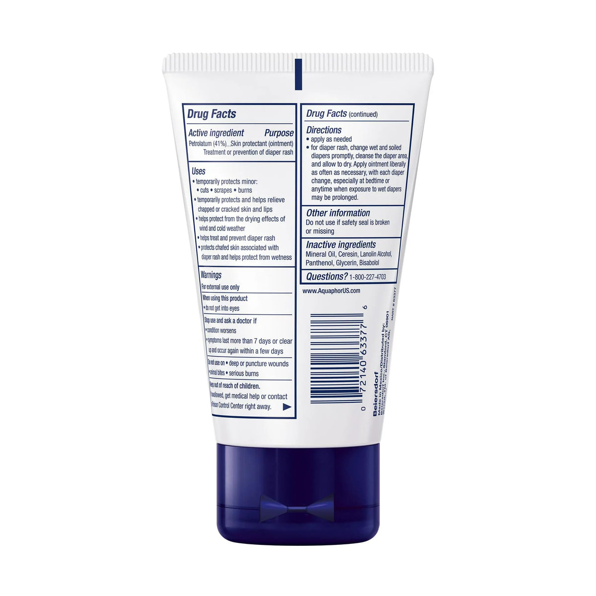 Aquaphor Baby Healing Ointment - Advanced Therapy for Chapped Cheeks and Diaper Rash, 6 Tube Pack