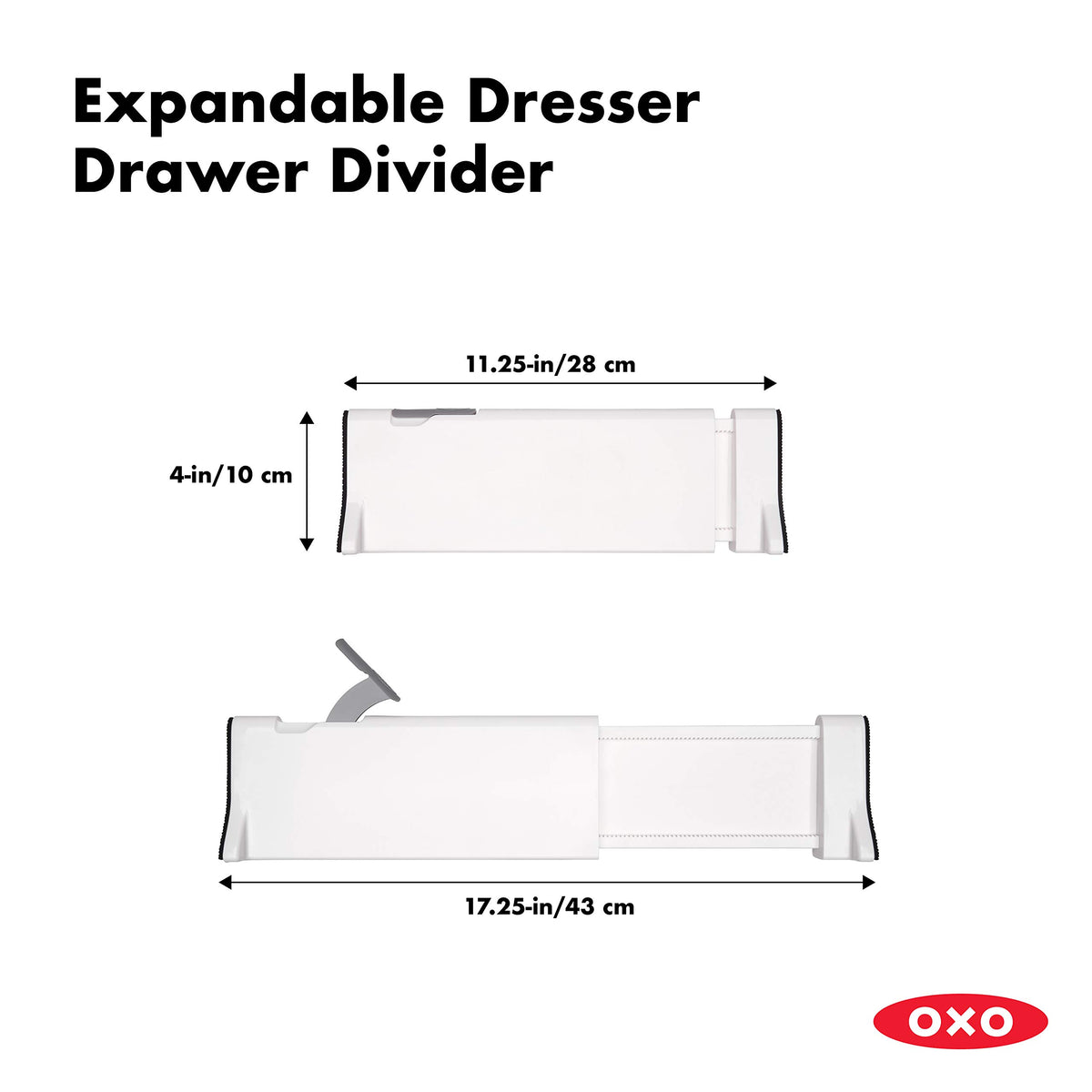 OXO Good Grips Expandable Dresser Drawer Divider - 2 Pack