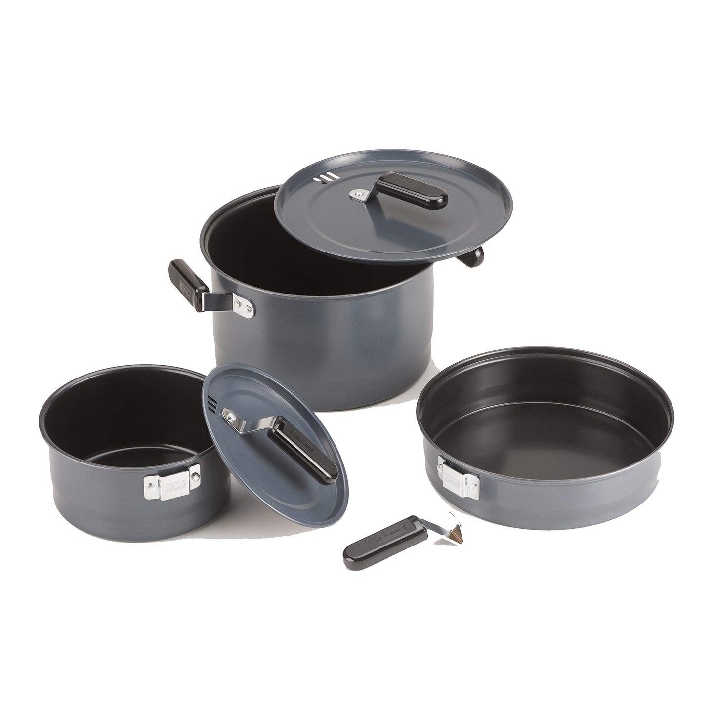 Coleman 6-Piece Steel Family Camping Cookware Set Includes Frying Pan Sauce Pan & Stock Pot Great for Camping Tailgating RVs & Outdoor Cooking