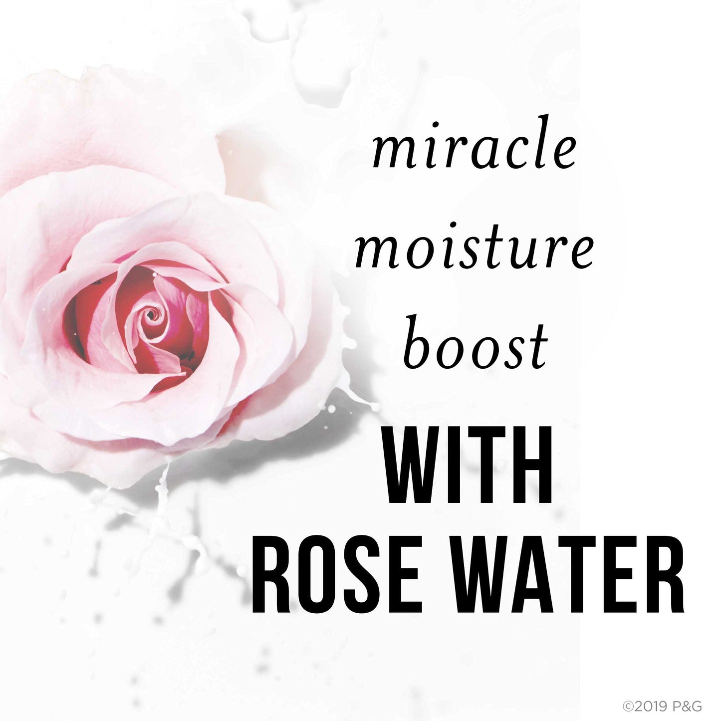 Pantene Sulfate Free Shampoo, Rose Water Shampoo for Dry Hair, Nutrient Blends Miracle Moisture Boost, 9.6 fl oz, Pack of 4