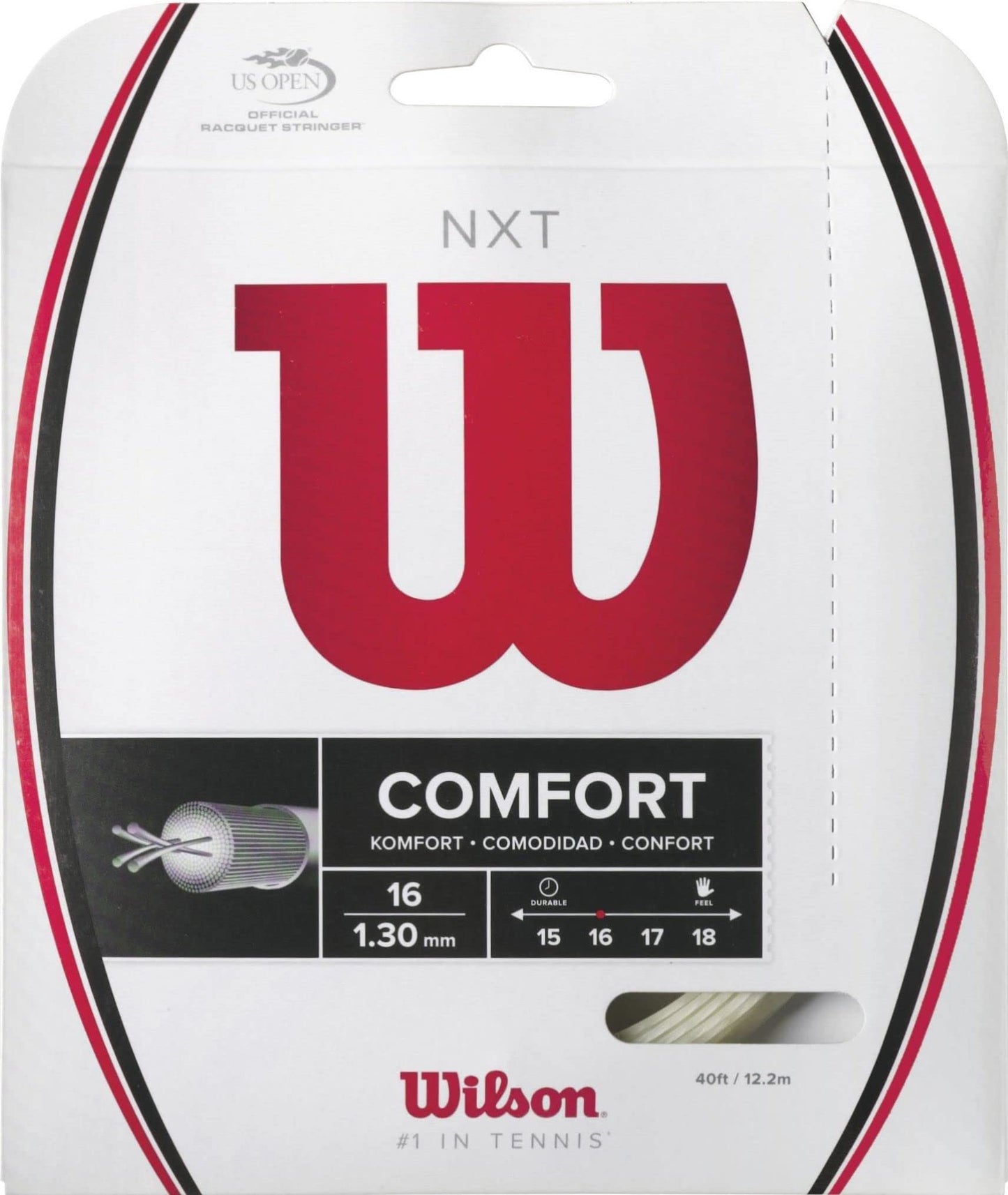 Wilson NXT 16 Tennis String - 200m Reel, White