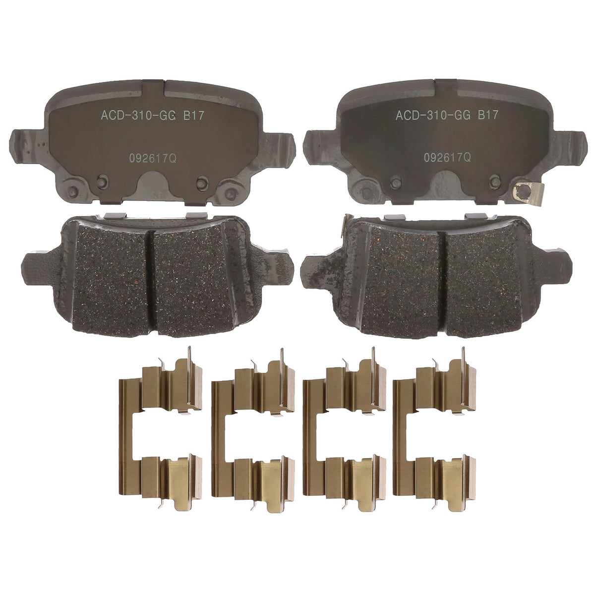 ACDelco Silver 14D1857CH Ceramic Rear Disc Brake Pad Set