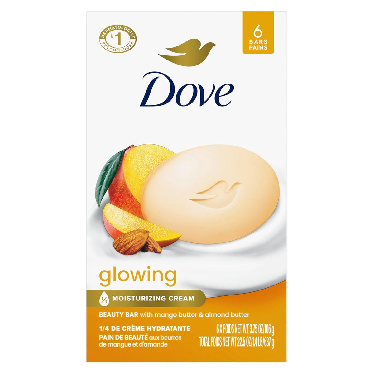 Dove 3.75 oz Bar Mango/alnd 6 pk product image 1