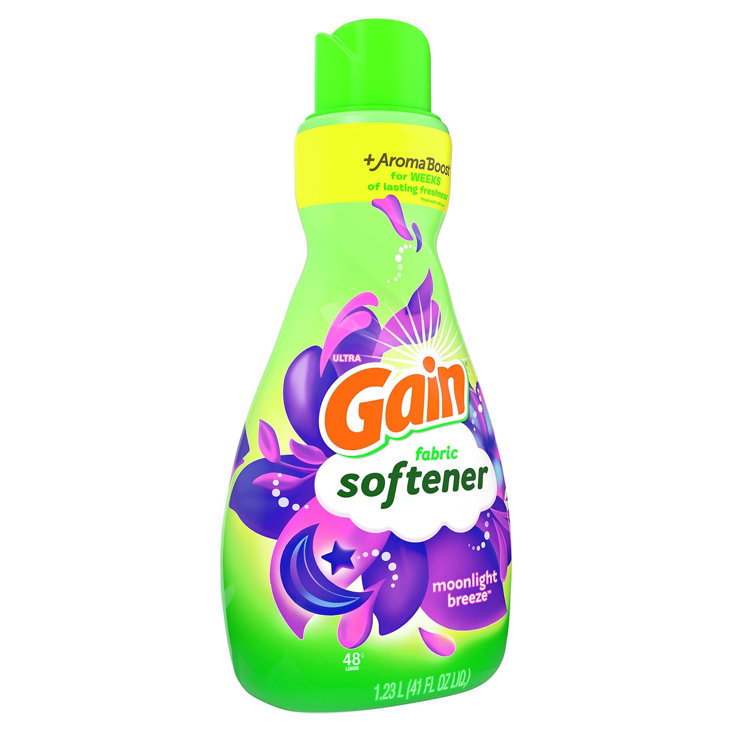 Gain Laundry Fabric Softener Liquid, Moonlight Breeze, Packaging May Vary, Total 192 Loads, 41 Fl Oz, Pack Of 4