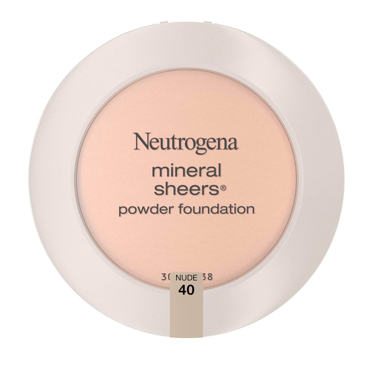 Neutrogena Mineral Sheers Compact Powder Foundation, Lightweight & Oil-Free Mineral Foundation, Fragrance-Free, Nude 40, .34 oz, 2 Pack